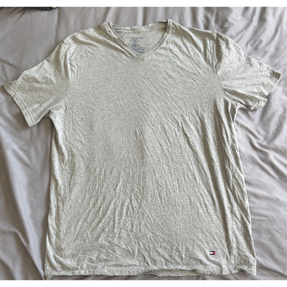 tommy hilfiger t-shirt men xl Tall Gray Extra Large